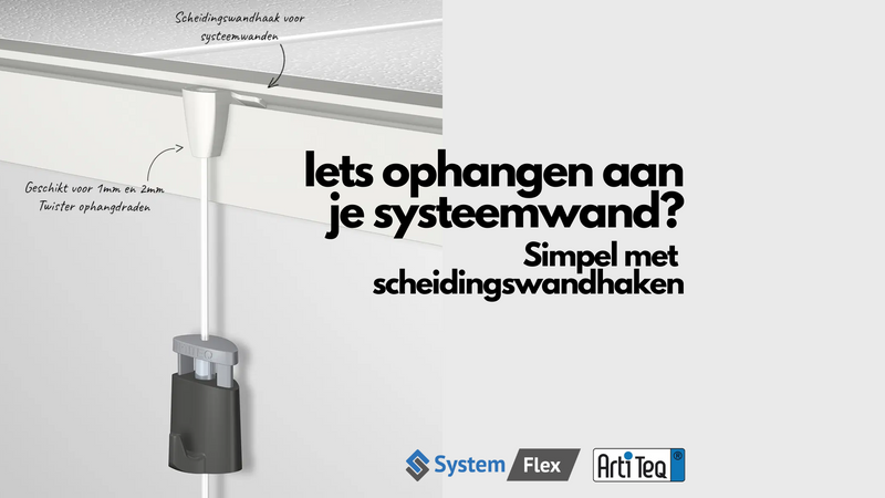 Iets ophangen aan je systeemwand? Simpel met scheidingswandhaken