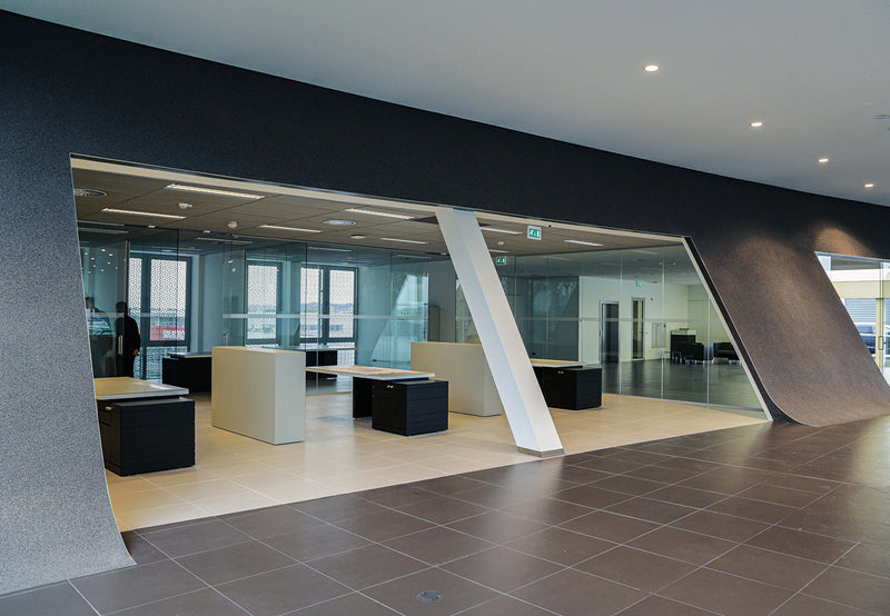 showroom bouw audi wanden