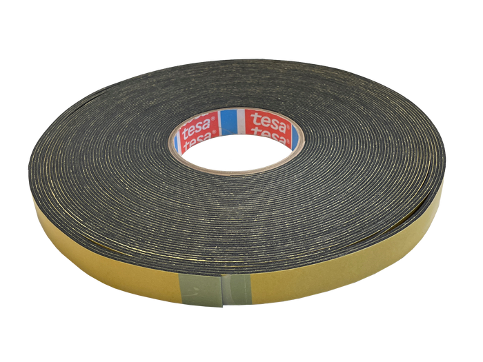Double-sided PE Foam Tape Black TESA 25m